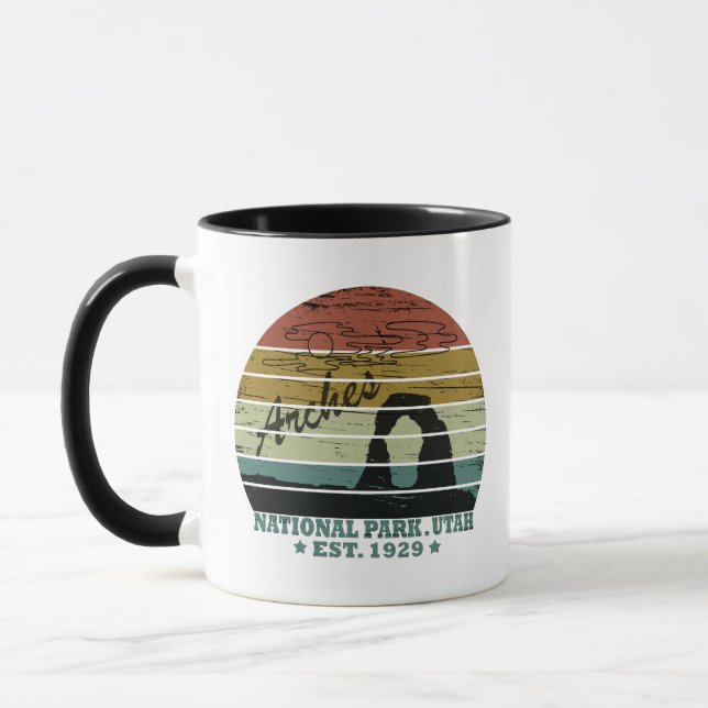 Arches National park Utah Delicate Arch vintage  Mug (Left)