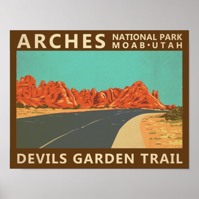Arches National Park Utah Devils Garden Trail  Poster (Front)