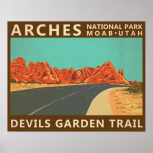 Arches National Park Utah Devils Garden Trail Poster
