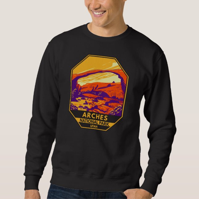 Arches National Park Utah Landscape Vintage Sweatshirt (Front)