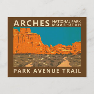 Arches National Park Utah Park Avenue Trail 2 Postcard