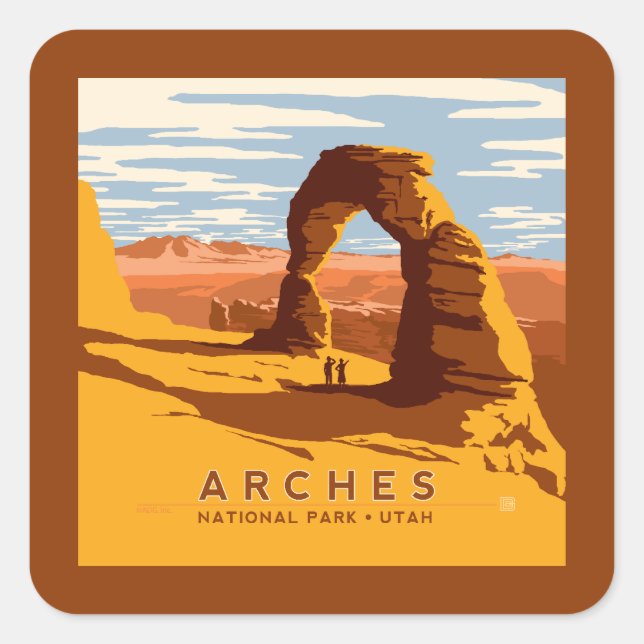 Arches National Park | Utah Square Sticker (Front)