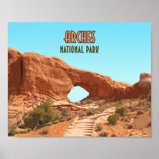 Arches National Park Utah Vintage Poster (Front)