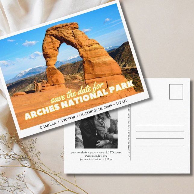 Arches National Park Wedding Save the Date Postcard (Arches National Park Wedding Save the Date Postcard)