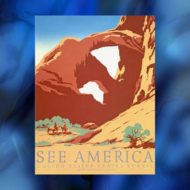 Arches Nat'l Park Vintage Poster, See America, Postcard (Creator Uploaded)