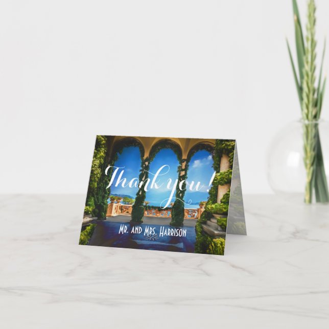 Arches of Italy Elegant Thank You Note Card (Front)