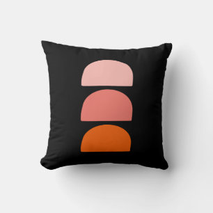 Arches Pink Coral Orange Throw Pillow