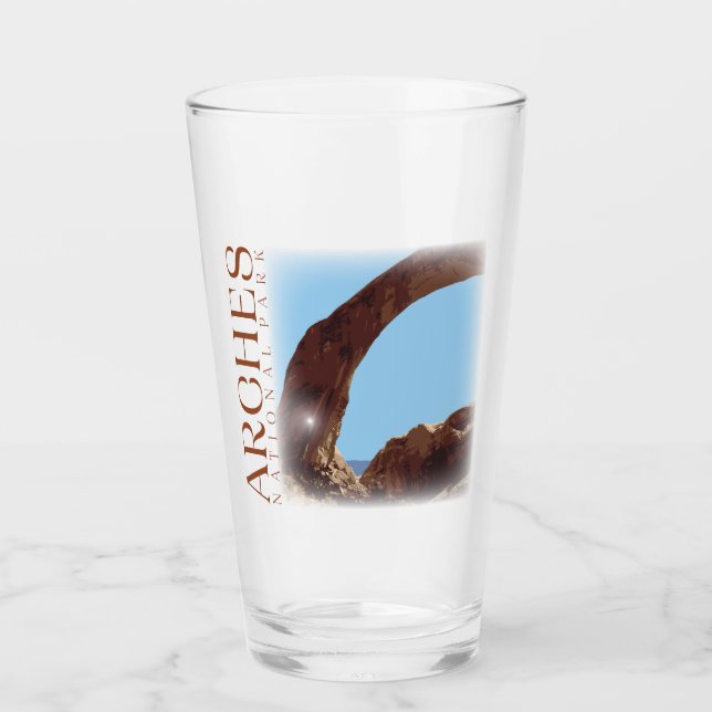 Arches Pint Glass, National Park Tumbler (Front)