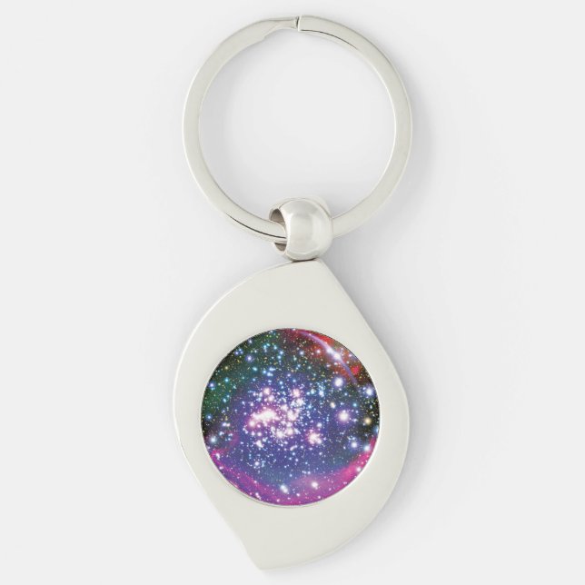 Arches Star Cluster Colourful Artist Impression Key Ring (Front)