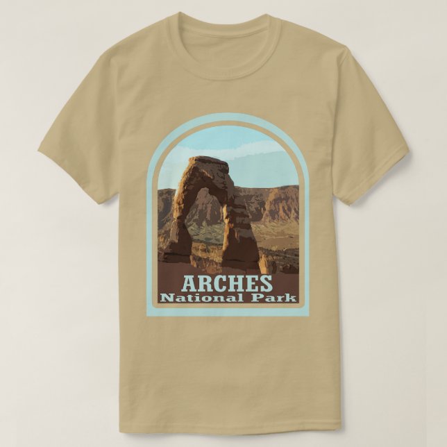 Arches US National Park Moab Utah Hiking Camping T T-Shirt (Design Front)
