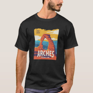 Arches Utah Desert National Park Retro Vintage Des T-Shirt