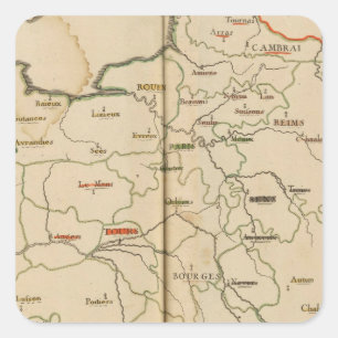 Archevechez, Evechez, France 2 Square Sticker