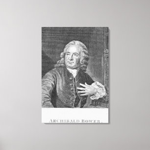 Archibald Bower, engraved by J. Hollonray Canvas Print