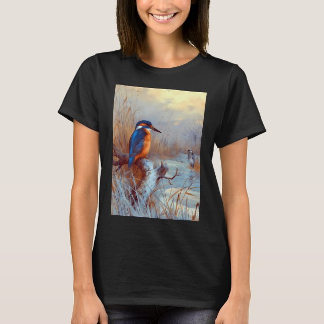 Archibald Thorburn: Frozen Out Fishers T-Shirt (Front)