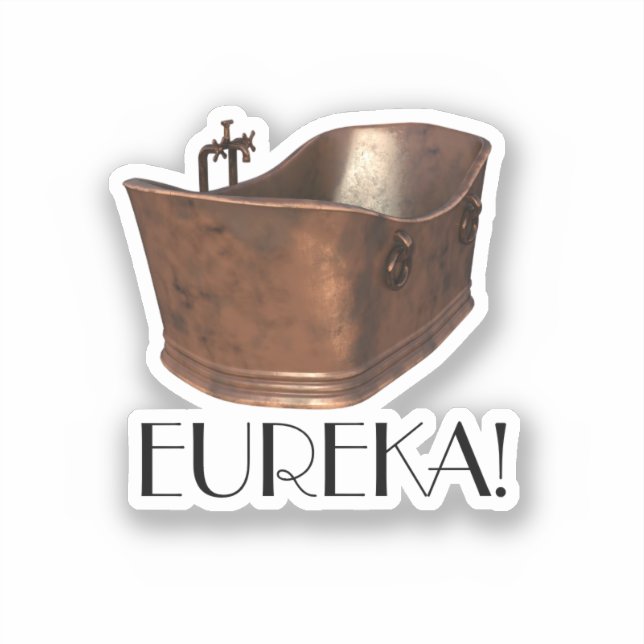 Archimedes Bathtub Classic Round Sticker (Front)