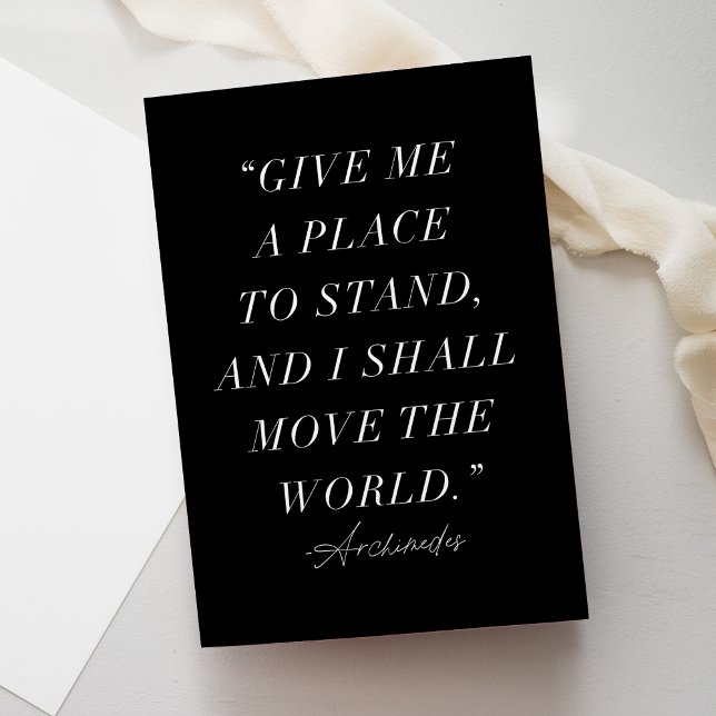 Archimedes Inspirational Quote Greeting Card (Creator Uploaded)