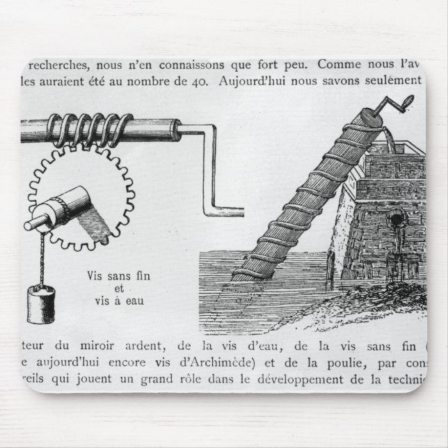 Archimedes screw mouse pad (Front)