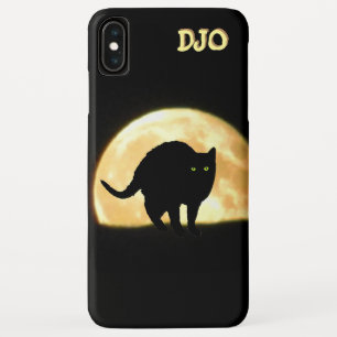 Arching Black Cat and Rising Moon Case-Mate iPhone Case