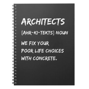 ArchitArchitects Fix Bad Choices With Concrete Tee Notebook