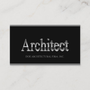 Architect 3D Black/Silver Borders Business Card