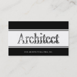 Architect 3D Script B/W Business Card