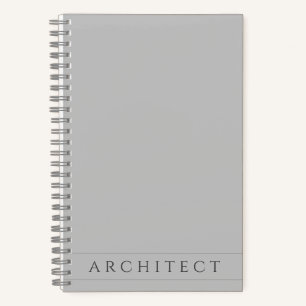 ARCHITECT 5.5x8.5 Grey Spiral Notebook
