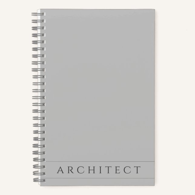 ARCHITECT 5.5x8.5 Grey Spiral Notebook (Front)