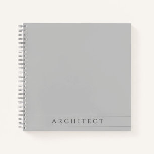 ARCHITECT 8.5" Square Grey Spiral Notebook