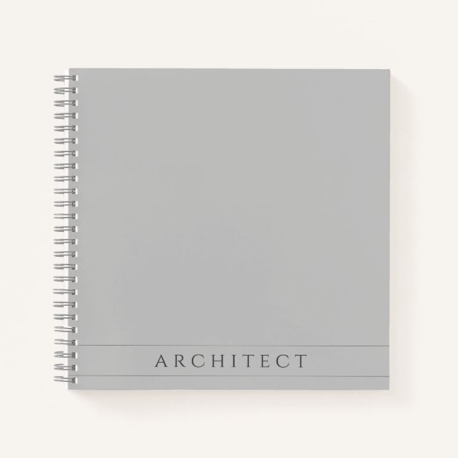 ARCHITECT 8.5" Square Grey Spiral Notebook  (Front)
