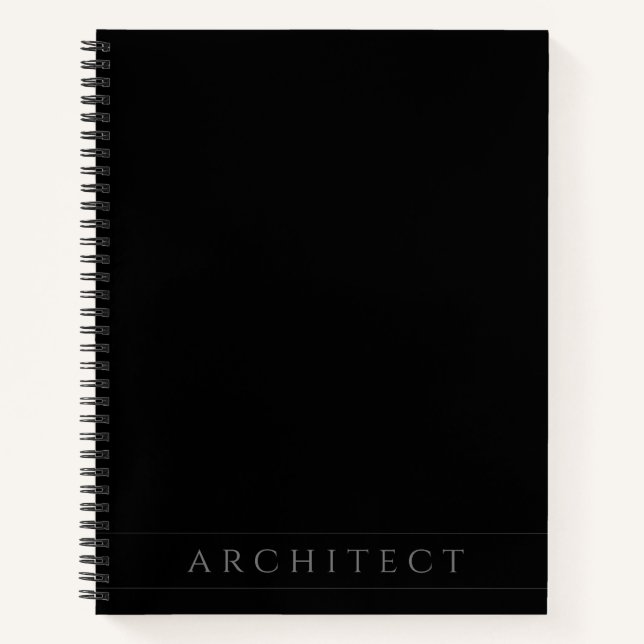 ARCHITECT 8.5x11 Black Spiral Notebook  (Front)