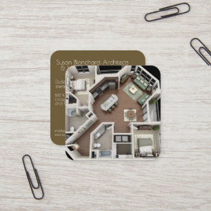 architect and designer floor plan business card