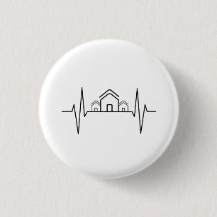 Architect - Architect Heartbeat Houses 3 Cm Round Badge