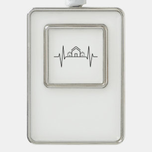 Architect - Architect Heartbeat Houses Silver Plated Framed Ornament