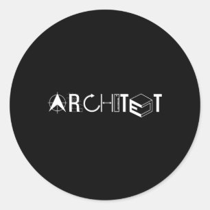 Architect Architecture Architects Classic Round Sticker
