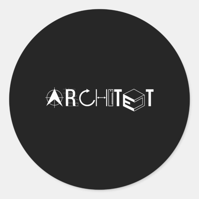 Architect Architecture Architects Classic Round Sticker (Front)
