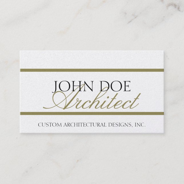 Architect Architecture Script - Avail Letterhead - Business Card (Front)