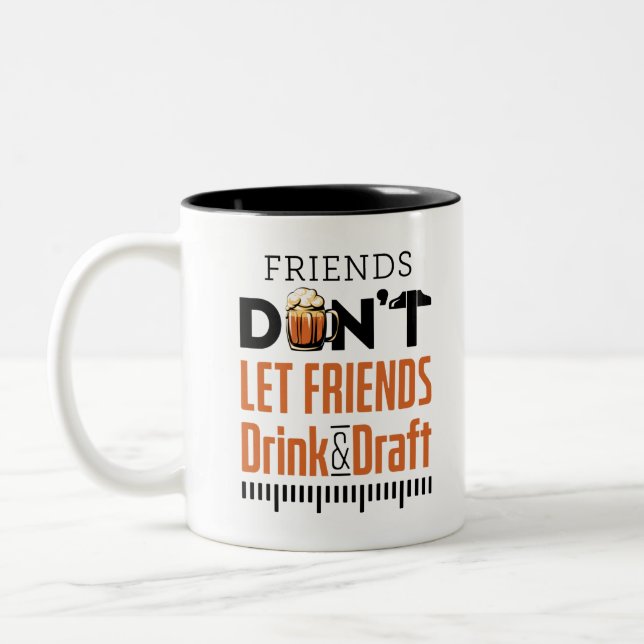 Architect Architecture Student Drink and Draft Two-Tone Coffee Mug (Left)