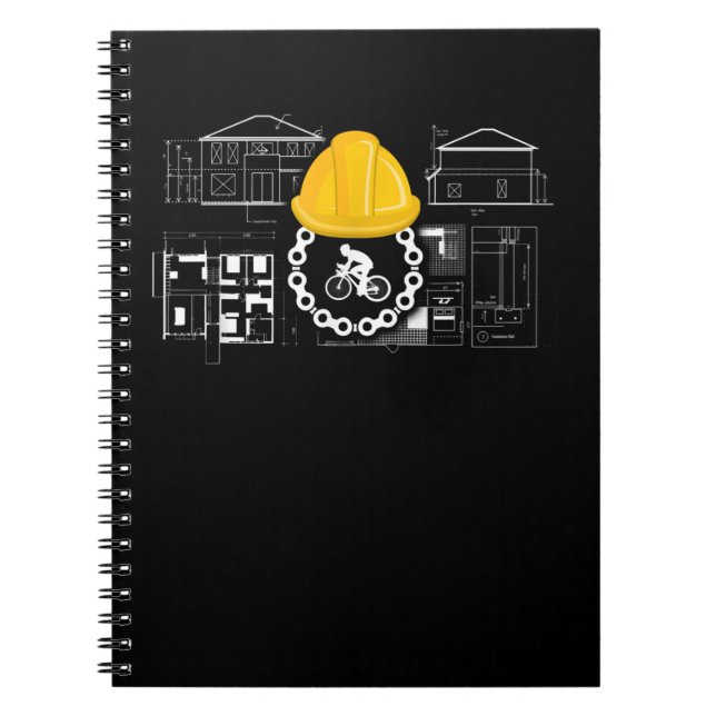 architect bicycling  cycling and architecture gift notebook (Front)