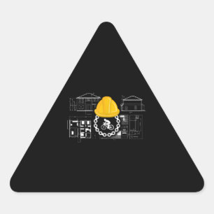 architect bicycling  cycling and architecture gift triangle sticker