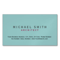 Architect Blue Modern Simple Minimal Business Card