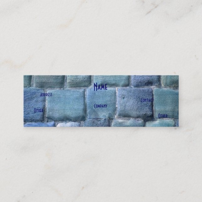 Architect Blue Purple Sandstone I Mini Business Card (Front)