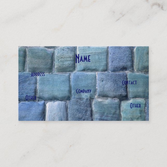 Architect Blue Sandstone I Business Card (Front)