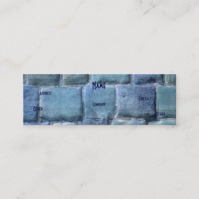 Architect Blue Sandstone Mini Business Card (Front)