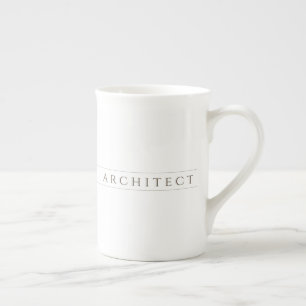 ARCHITECT Bone China Mug / Sepia