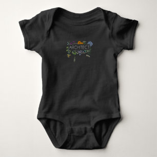 architect botanicals herbarium flowers baby bodysuit