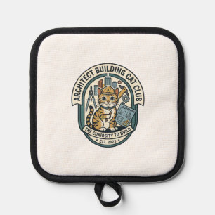Architect Building Cat Cat Graphic Tee Art - Archi Pot Holder
