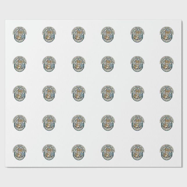 Architect Building Cat Cat Graphic Tee Art - Archi Wrapping Paper (Flat)