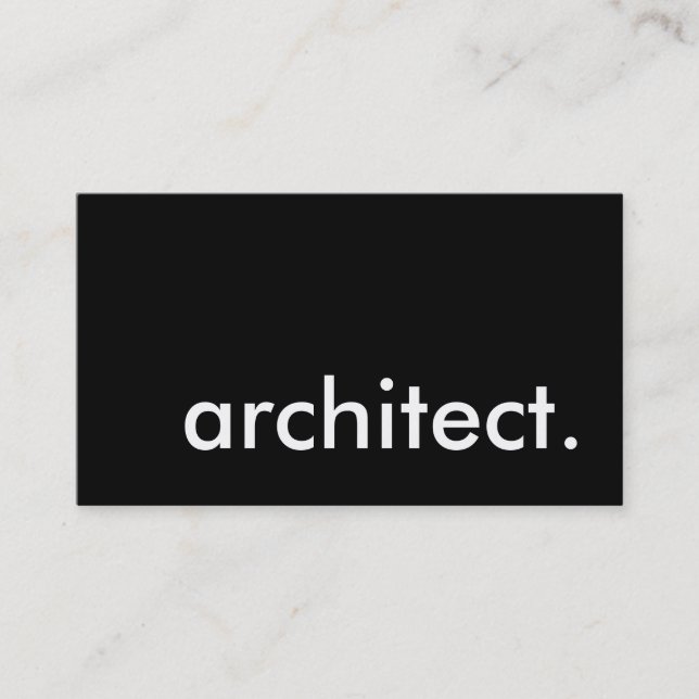 architect. business card (Front)