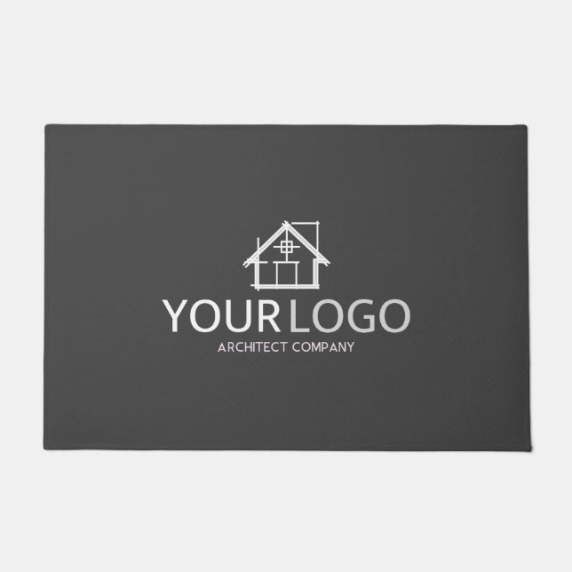 Architect Company Startup Business Logo Branding Doormat (Front)