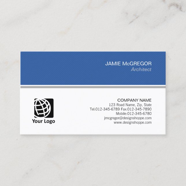 Architect Construction Simple Minimal Professional Business Card (Front)